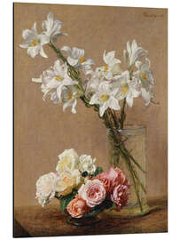 Magnettafel Rosen und Lilien