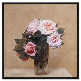 Gerahmter Kunstdruck Blumen, Rosen