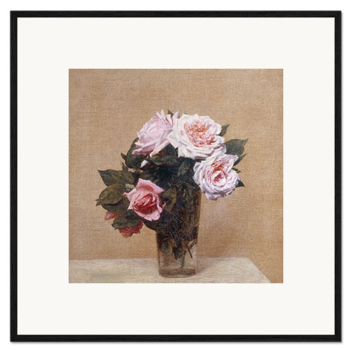 Kunsttryk i ramme Flowers, roses