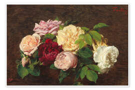 Kunstwerk  Nice roses - Henri Fantin-Latour