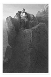 Print  The rock at St. Helena - Hippolyte Delaroche