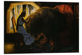 Magnettafel Prinzessin pflückt Läuse vom Troll