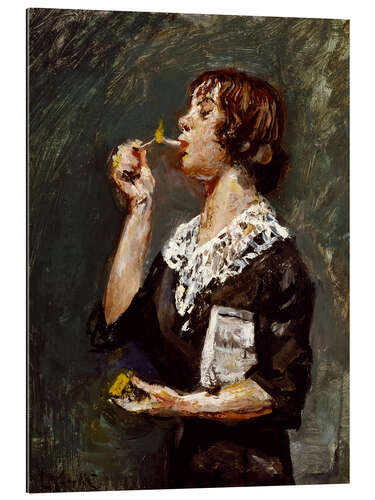 Gallery print Woman lighting a cigarette