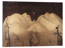 Magnettafel Winternacht in den Bergen, Studie