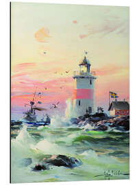 Magnettafel Küstenlandschaft mit Leuchtturm