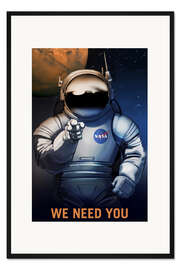 Gerahmter Kunstdruck Mars-Explorer Rekrutierung