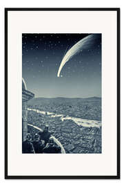 Gerahmter Kunstdruck Die Beobachtung von Donatis Komet, 1858