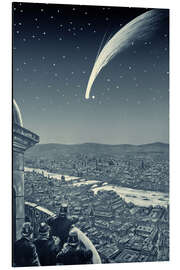 Magnettafel Die Beobachtung von Donatis Komet, 1858