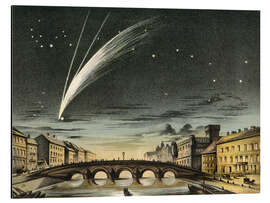 Aluminium print Donati's comet over the city, 1858