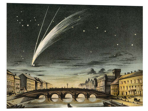 PVC print Donati's comet over the city, 1858