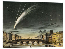 Cuadro de PVC El cometa de Donati sobre la ciudad, 1858