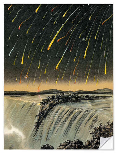 Selvklebende plakat Leonid Meteor Shower, 1833