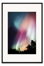 Gerahmter Kunstdruck Aurora borealis