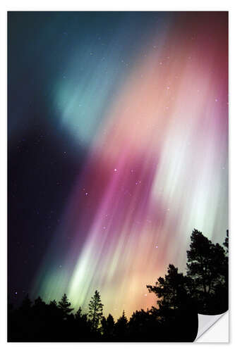 Sticker mural Aurora borealis