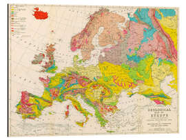 Magnettafel Geologische Karte Europas um 1860