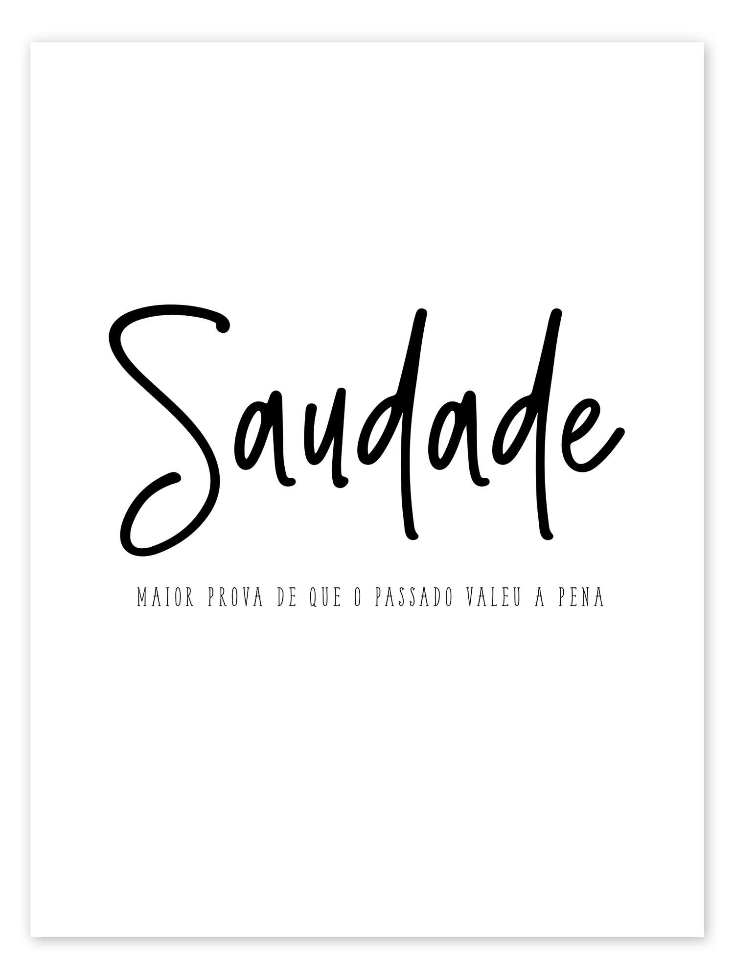 Saudade - Portuguese Word Definition | Poster