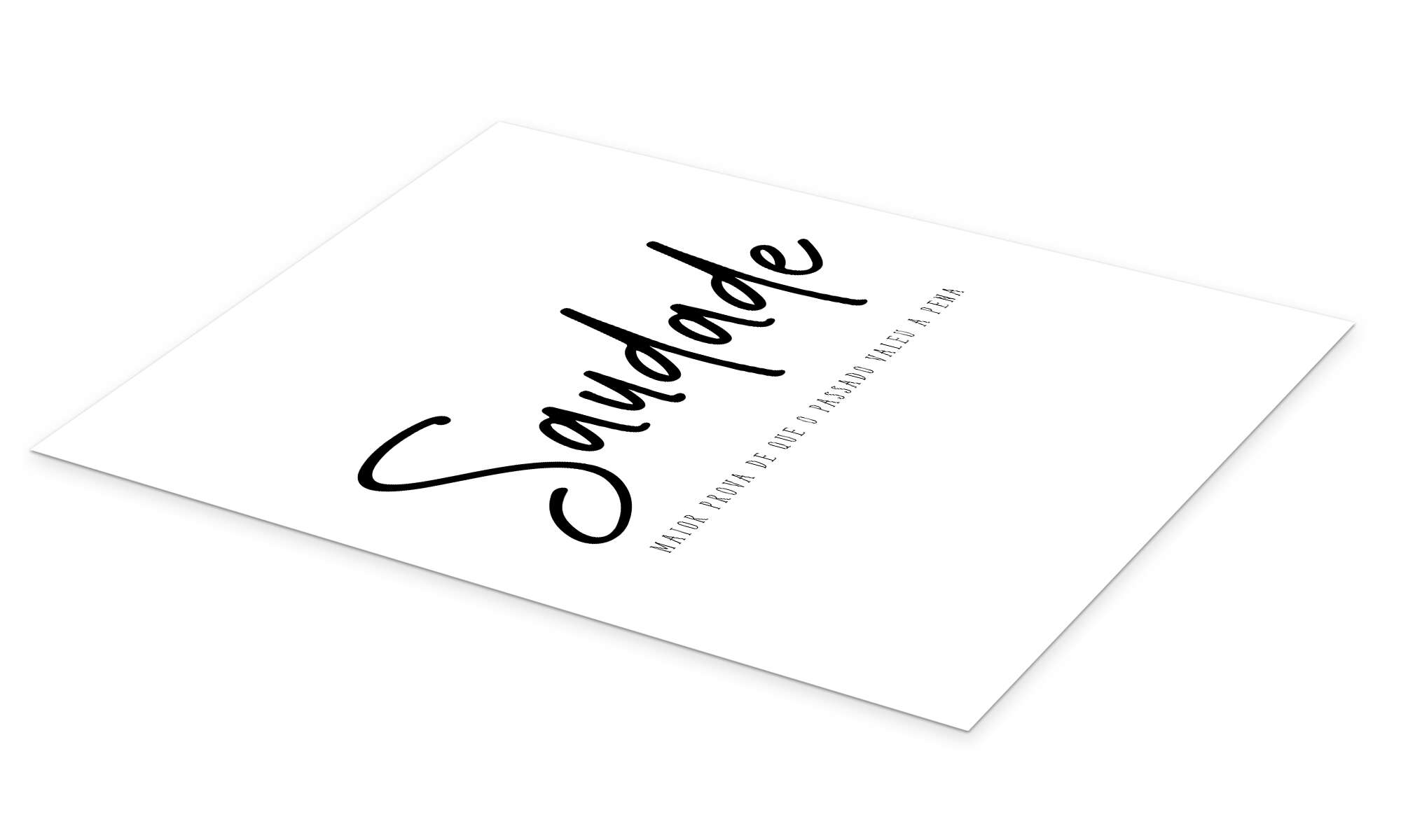 Saudade - Portuguese Word Definition | Greeting Card