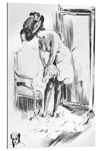 Gallery print Woman getting dressed