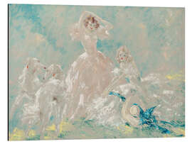 Magnettafel Zwei Frauen &amp; Borzois