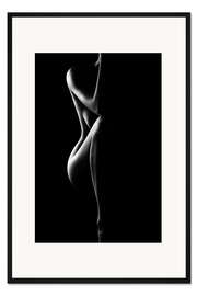 Gerahmter Kunstdruck Weibliche Silhouette