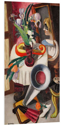 Tableau en PVC Nature morte avec gramophone et iris