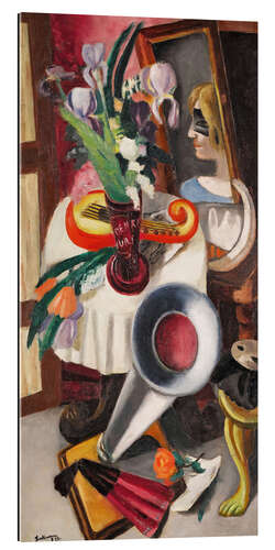 Galleritryck Still life with gramophone and irises