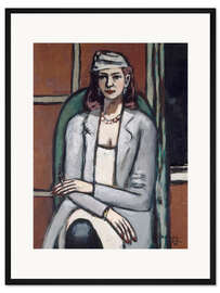 Gerahmter Kunstdruck Quappi in Grau