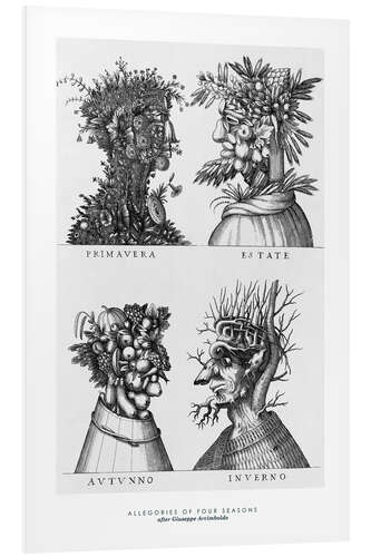 PVC-taulu Allegories of four seasons (after Giuseppe Arcimboldo)