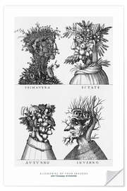 Vinilo para la pared Alegorías de cuatro temporadas (según Giuseppe Arcimboldo)