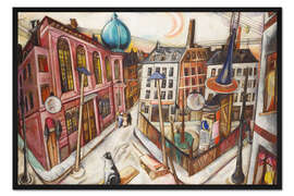 Gerahmter Kunstdruck Die Synagoge in Frankfurt am Main