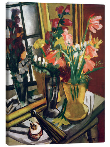 Canvas print Still life with a mirror