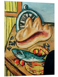 Foam board print Still life with a fish and a shell