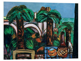 Foam board print Landscape with three palm trees. Beaulieu