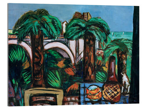 Gallery print Landscape with three palm trees. Beaulieu