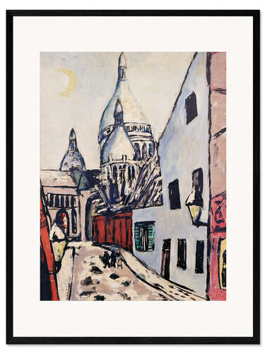 Innrammet kunsttrykk Sacré-Coeur in the snow