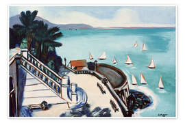 Veggbilde  View from the terrace in Monte Carlo - Max Beckmann