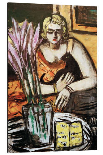 Gallery print Woman with cat