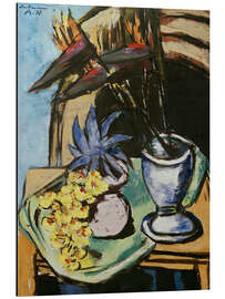 Magnettafel Stillleben mit Strelitzien und gelben Orchideen