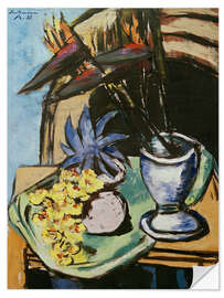Wall sticker Still life with strelitzia and yellow orchids