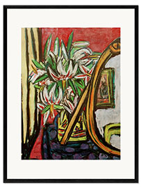 Kunsttryk i ramme Still life with a mirror and the Turkic League