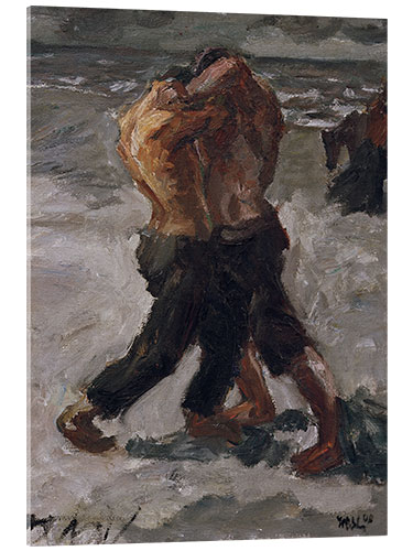 Obraz na szkle akrylowym Rivals: wrestling couple