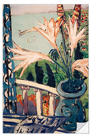 Sisustustarra View of Menton with a lily pot