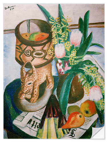 Selvklebende plakat Still life with African plastic