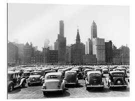 Gallery Print Oldtimer vor der Skyline von Chicago