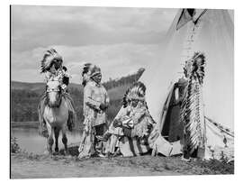 Magnettafel Sioux vor einem Tipi