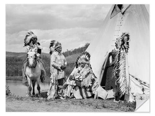 Wall sticker Sioux in front of a Tepee