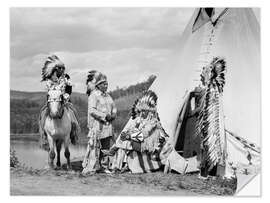 Wall sticker Sioux in front of a Tepee