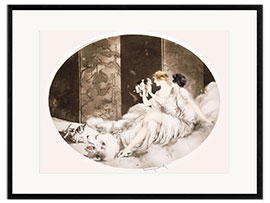Impresión de arte enmarcada Perros pequeños