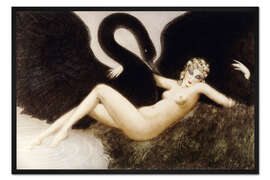 Gerahmter Kunstdruck Leda und der Schwan