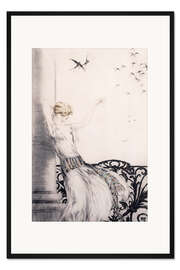 Gerahmter Kunstdruck Schwalben